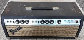 Bassman70head Fender Bassman 70 Silverface 2-channel 70-watt Guitar Amp Head 1977-1980