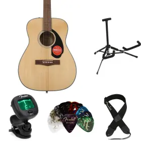 Cc60snatessbn Fender Cc-60s Essentials Bundle - Natural