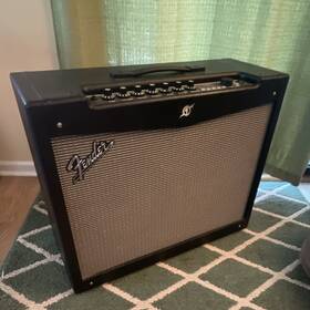 Fender Cgpi15009517 Mustang Iv 100w Combo Guitar Amplifier Modeling 2x Speakers With Footswitch
