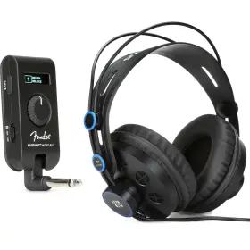 Mustmicropbn2 Fender Mustang Micro Plus Headphone Guitar Amp With Presonus Hd7 Headphones