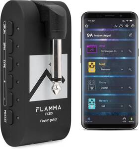 Flamma 705353117237 Fx20 Guitar Headphone Amp With App 40 Drum Grooves 52 Modes 5 Delay