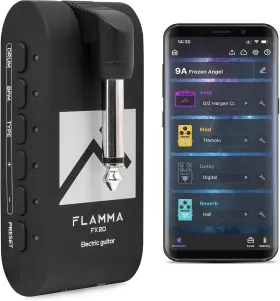 Fx20 Flamma 705353117237 Guitar Headphone Amp With App 40 Drum Grooves 52 Modes 5 Delay