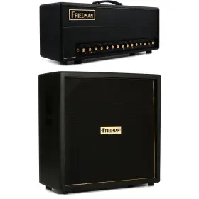Be-100dlx412st Friedman Be-100 Deluxe 3-channel 100-watt Tube Head With 4x12 Cabinet