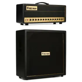 Be-50dlx412stk Friedman Be-50 Deluxe 3-channel 50-watt Tube Head With 100-watt 4x12 Cabinet