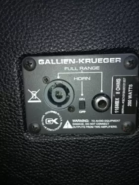 115mbx Gallien-krueger 8 Ohms 200 Watts