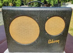 Ga25 Gibson Ga 25 Vintage 1948 - 1ft 8ft And 12ft Blackish Brown Tolex High Gain