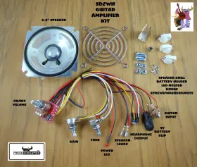 Sd2wh Guitar Fuel Tone Monster No Solder Cigar Box Amp Amplifier Kit 2w 3.4 Inch Spk Volume Gain