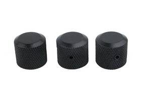 Guyker 718893960171 3pcs Brass Potentiometer Control Knobs With 6mm 0.24 Inch 3 Pcs Black
