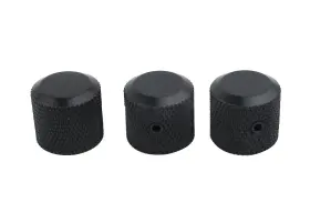 Guyker 718893960171 3pcs Brass Potentiometer Control Knobs With 6mm 0.24 Inch 3 Pcs Black
