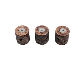 Guyker 731694427476 Guitar Knobs With 6mm Dia. Shaft Pots - Brass 43 Millimeters Bronze