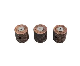 Guyker 731694427476 Guitar Knobs With 6mm Dia. Shaft Pots - Brass 43 Millimeters Bronze