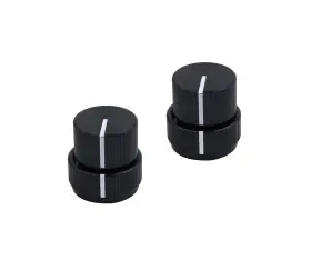 Guyker 731694428039 Guitar Aluminum Alloy Dual Concentric Control 2 Piece Black