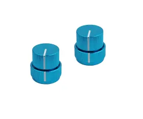 Guyker 731694428060 Guitar Aluminum Alloy Dual Concentric Control Knobs - Blue 2 Piece