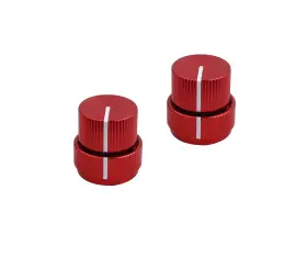 G-knob-026-ckb-002-2piece-red Guyker Guitar Aluminum Alloy Dual Concentric Control Small Red 2 Piece