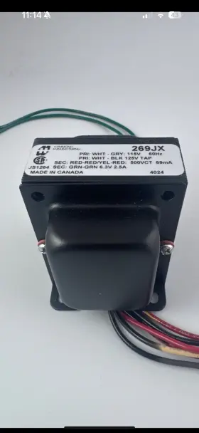 P-t269jx Hammond High Voltage Plate And Filament Vertical Mount
