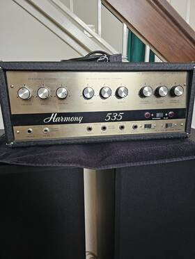 Harmony H535 Model Head 50-watt Tube Guitar Amp From 1968 Very Good Condition