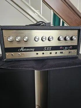 H535 Harmony Model Head 50-watt Tube Guitar Amp From 1968 Very Good Condition