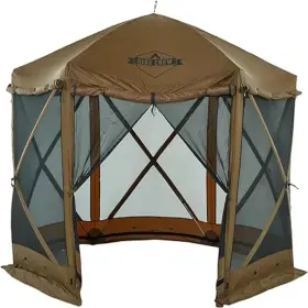 Hcgzbzip6br Hike Crew 12x12 Pop Up Gazebo Canopy Tent 6-sided Outdoor Shelter With Zipper Panels