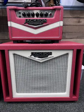 18966 Jackson Audio Used Ampworks Britain 3.0 Head And Cabinet - Deep Red Vinyl