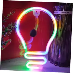 Jinyi Intel 653998620615 Bulb Neon Light Usb Or 3-aa Battery Powered Signs Led Desktop Wall