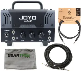 Joyo 607595975852 Bantamp Zombie Modern Hi Gain 20w Tube Amp Head With Cloth And 2 Cables