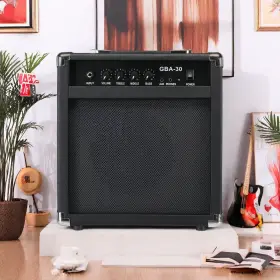 Jt-08097024 Jutrend Electric Bass Guitar Combo Amplifier - Portable Solid State 30w And Black