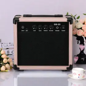Jt-63547837 Jutrend Electric Bass Guitar Combo Amplifier - Portable Solid State 20w And Natural