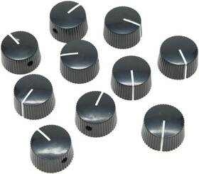 Kaish 10xk042 10pcs Black Vintage Barrel Guitar Amplifier Knob Round Knobs With