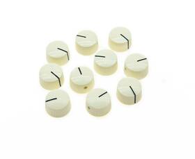 Kaish 4334249666 10pcs Aged White Vintage Barrel Guitar Amplifier Knob Round