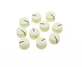 4334249666 Kaish 10pcs Aged White Vintage Barrel Guitar Amplifier Knob Round