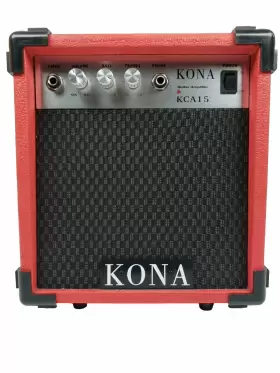 Kca15rd Kona 12- Watt Electric Guitar Amplifier Red
