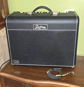 Kustom Hv65t Lead Guitar Amp High Voltage Hybrid Tube Combo 65 Watts 1x12 Inch