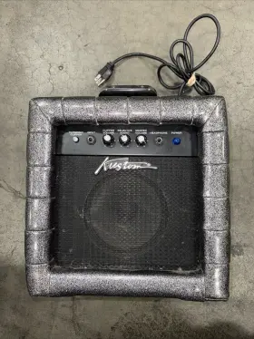 J2514g Kustom Tr12l Tuck And Roll Practice Amp Silver Rare