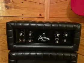 K100-2 Kustom Vintage 50 Watt Black Tuck-n-roll Amp Head