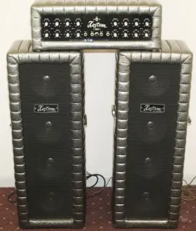 K100-5 Kustom Vintage 1970s Amp And 595 Pa Speaker Set Vinyl Glitter Nm With Covers