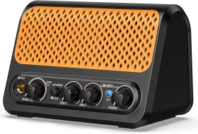085or Lekato Mini Guitar Amp 10w Portable Electric Amplifier Black-orange
