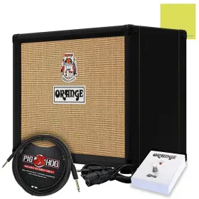 Liquid Audio 810139691068 Orange Amps Super Crush 100 Black 100-watt Solid-state 1 X 12 Combo Bundle With