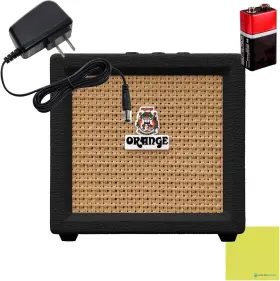 Liquid Audio 857954008480 Orange Crush Amp Black Mini 3w Analogue Combo Battery Powered With Ac Adapter