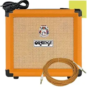 Liquid Audio 857954008510 Orange Crush 12 12w 1x6 Guitar Combo Amp Bundle With Pig Hog Woven Instrument C