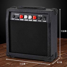 Lyxpro Lyxagl20p Electric Guitar Amp 20 Watt Amplifier Built In Speaker Headphone Jack And