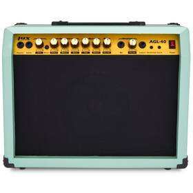 Lyxpro Lyxagl40gr 40 Watt Electric Guitar Amplifier Solid State Studio Amp With 8 Inch 4-ohm Spea