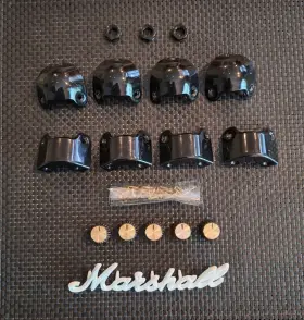 82-151 Marshall Lot Of Amplifier Amp Parts Corners Logo Knobs Etc