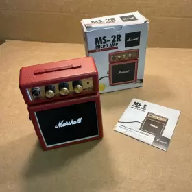 Ms-2r Marshall Micro Amp Red Mini Electric Guitar Amplifier Clean Working