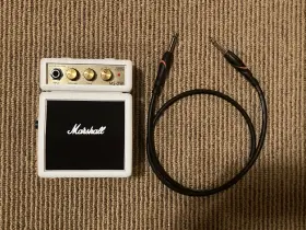 Ms-2w Marshall Micro Guitar Amp White Rare Color Cable Read