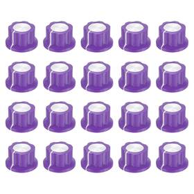 Meccanixity Mea240618ee001878 20pcs Potentiometer Knob Fit 1/4 Inch Shaft Pots Set Screw Purple