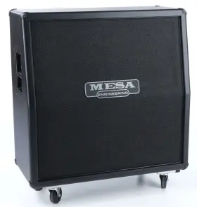 0.412t.sl.bb.f Mesa Engineering Mesa-boogie 4x12 Rectifier Standard Slant Cabinet With Casters - Black Taurus