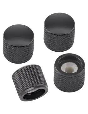 01-bk-metallor Metallor Knurled Guitar Knobs Volume Tone Knob Speed Control Black-20mm