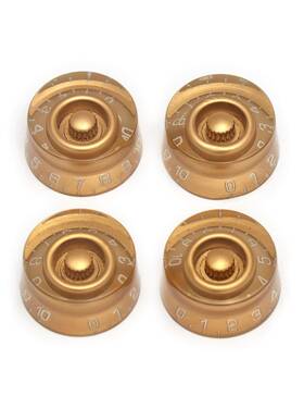 Metallor Kb-09 Electric Guitar Top Hat Knobs Speed Volume Tone Control Gold