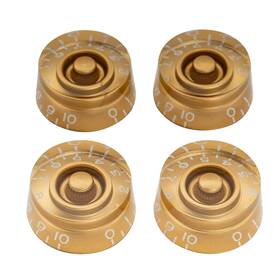 Musiclily Mx1561gd-4 Pro Inch Usa Lp Guitar Speed Knobs Fine 24-spline Tone Volume Gold