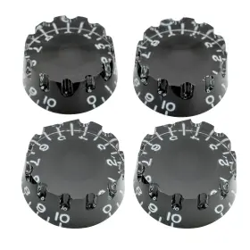 Mx1562bk-4 Musiclily Pro Inch Imperial Lp Guitar Knurled Speed Knobs 24 Fine Black